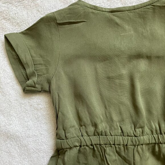Old Navy Baby Romper 3-6M | Olive Green Button-Front EUC - Picture 11 of 16